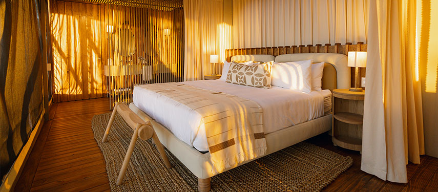 Private tented double suite at Mokete safari camp in Botswana