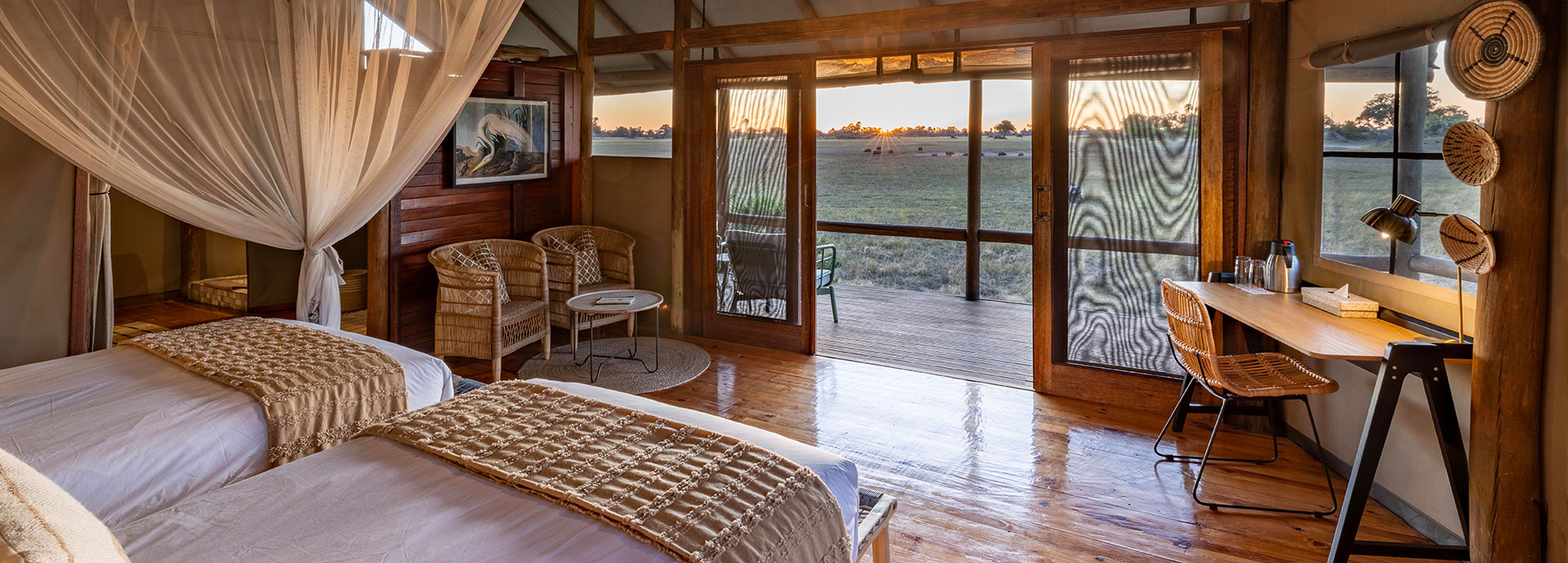 Mokolwane luxury tent, Botswana