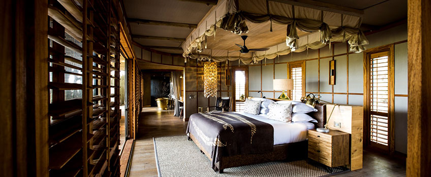 Luxury African safari lodge