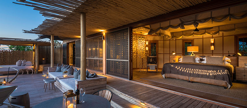 Find elegantly designed rooms and interiors at Mombo Camp Botswana