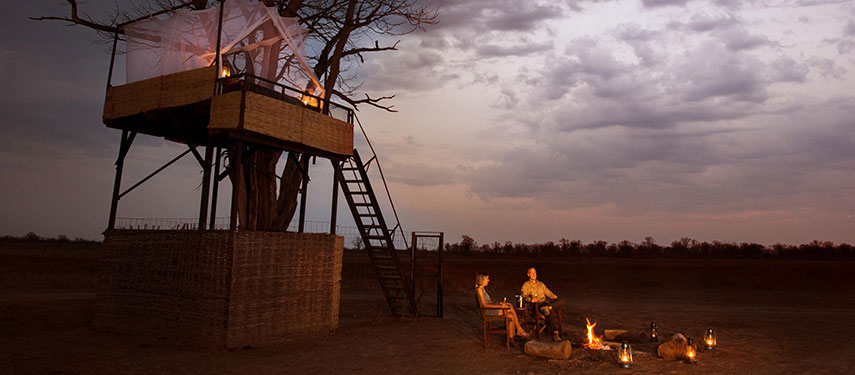 At Mwamba Camp enjoy sleeping under the stars on the numbu star bed
