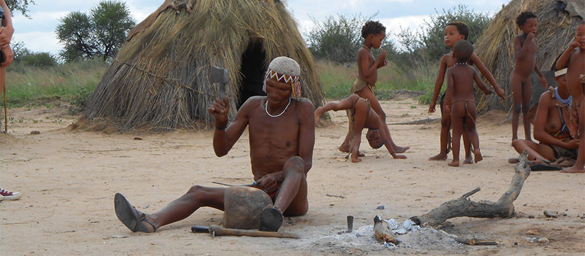 Interact with the San Bushmen community at Naankuse in Namibia