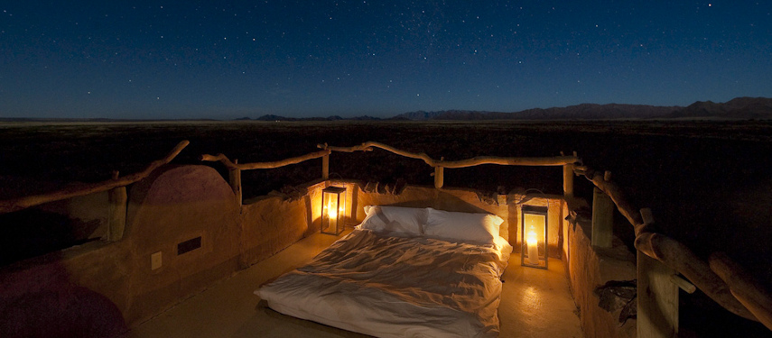 Sleep under the stars from your villa's rooftop skybed