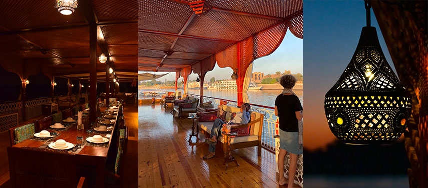 Queeny Of The Nile luxury dahabeya boat, Egypt.