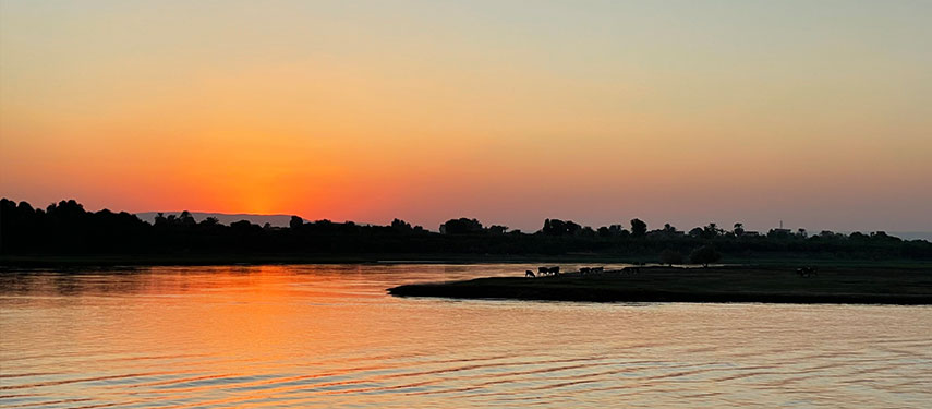 Sunset over the Nile River