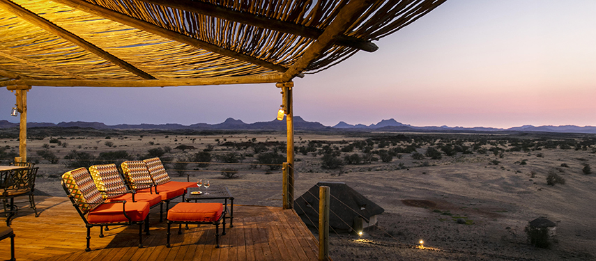 Safari Lodge Desert Deck Sunset View