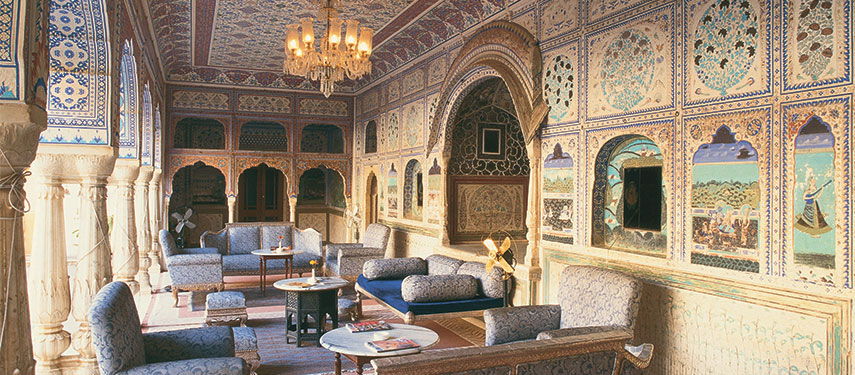 Palatial architecture, interiors and gorgeous gardens await at Samode Palace