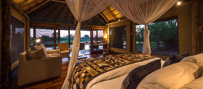 Savuti Camp's stunning double tented suite