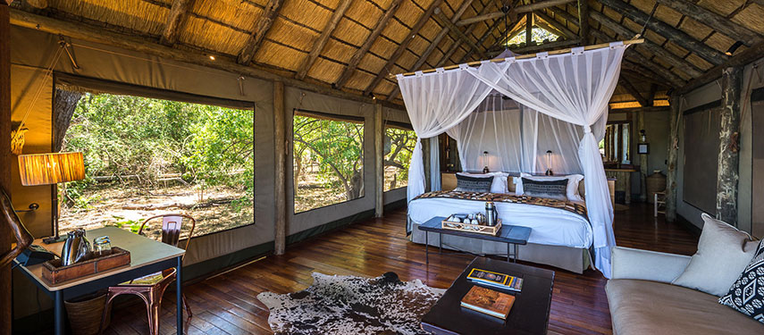 Savuti Camp's stunning double tented suite