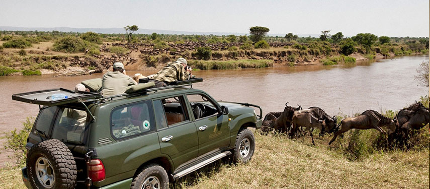 Get up and close to river crossings of the migration at Alex Walker's Mobile Serengeti South