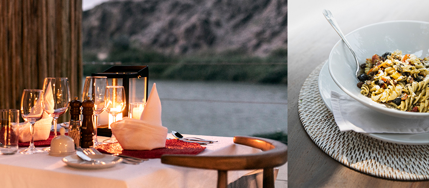 Serra Cafema Safari Lodge Dining in Kaokoveld, Namibia