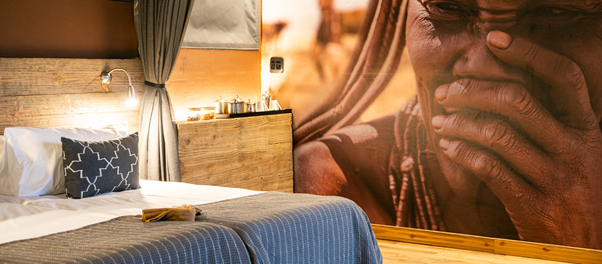 Serra Cafema lodge's luxurious double suite is the perfect base for a Kaokoveld safari in Namibia