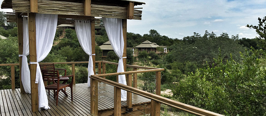 Deck views over the Timbavati Private Game Reserve at Simbavati Hilltop Lodge