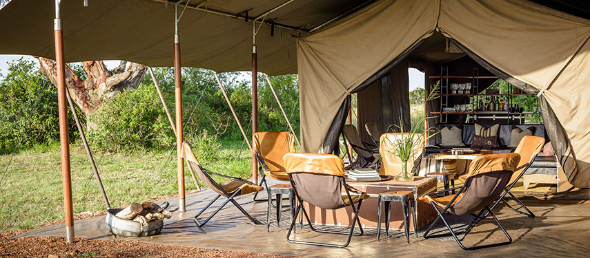 Luxury tents at Singita Explore provide a safe haven in the Grumeti wilderness