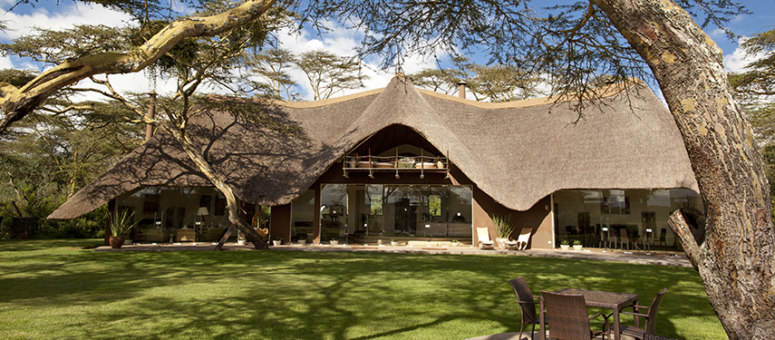 Look out to the slopes of Mount Kenya at Solio