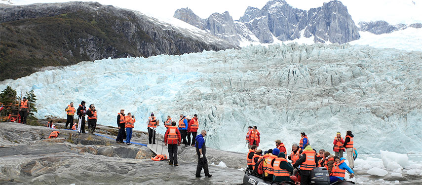 Get up and close to glaciers on an Australis cruise