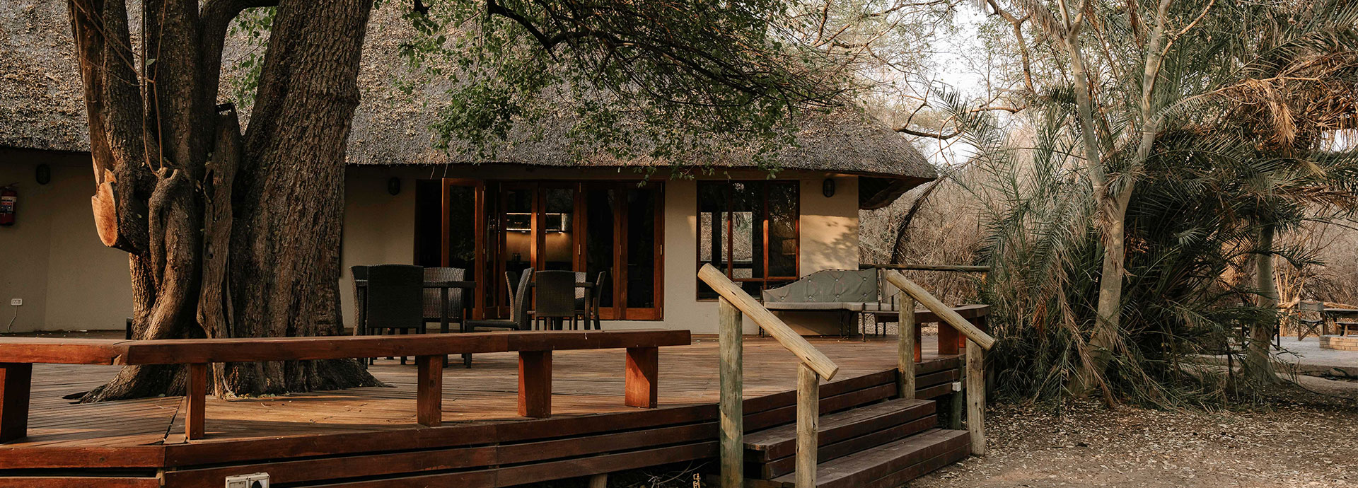 Dining deck at Thamo Telele