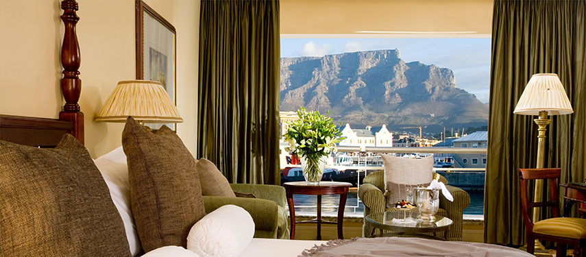 Choose the luxury of a room with mountain views at The Table Bay Hotel