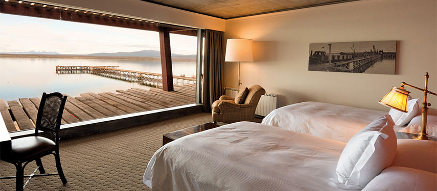 With floor to ceiling glass windows this is the only thing separating your from the wild outdoors at The Singular Patagonia.