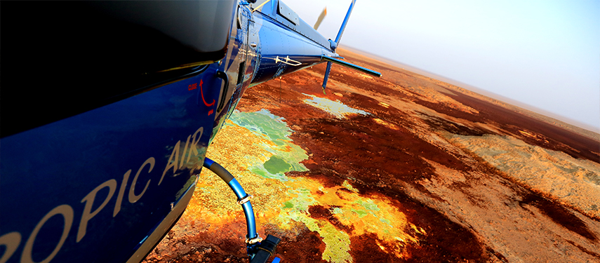 Explore Ethiopia by helicopter for a remote and exclusive holiday