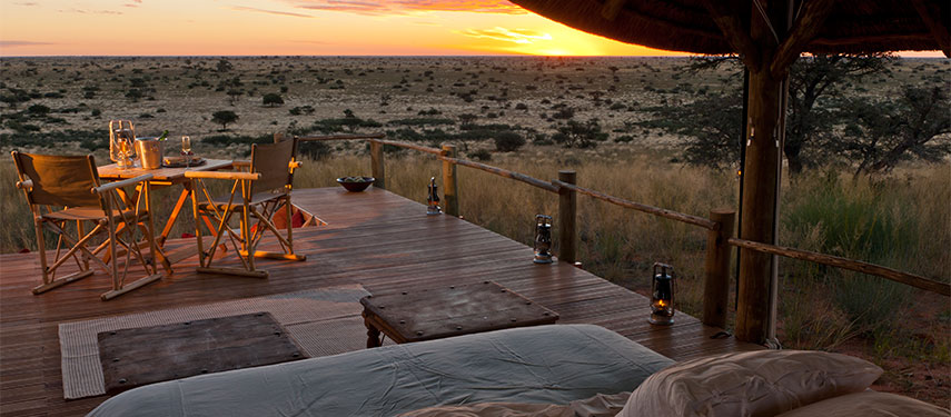 Look out over the Korannaberg range at Tswalu Motse