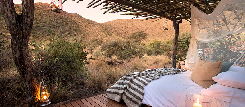 Sleep outdoors under the stars at Tswalu Tarkuni in South Africa