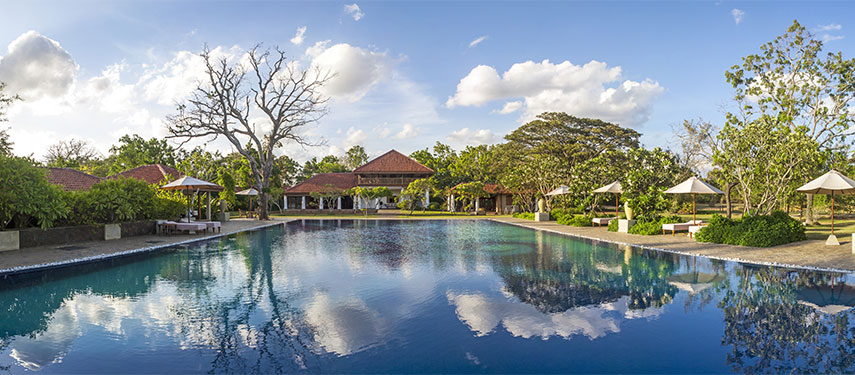 The resort of Ulagalla is a lush place to stop for a few nights while in the Cultural Triangle of Sri Lanka