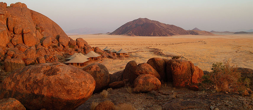 Wolwedans Boulders Camp is remote and hidden by large granite rocks