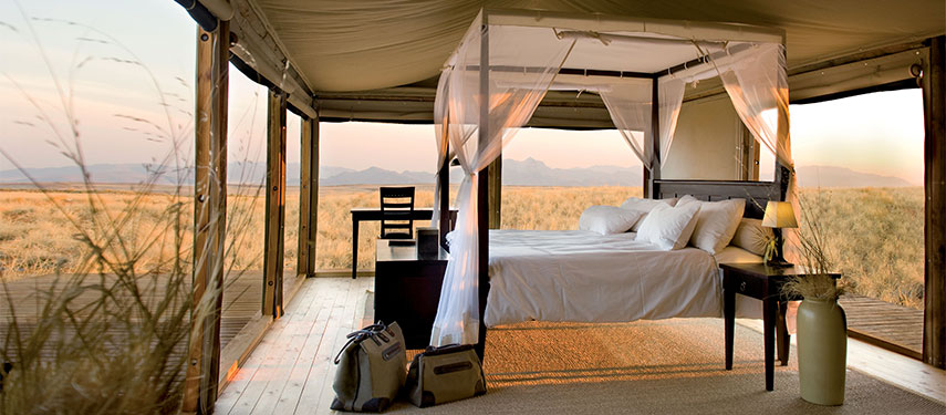 Wake up and overlook the NamibRand Nature Reseve at Wolwedans Dunes Lodge