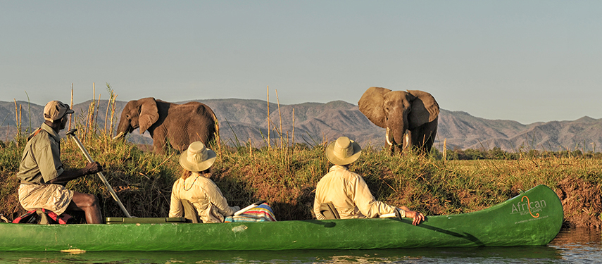 The best way to experience the lower Zambezi is by canoe, from the Zambezi Expeditions Mobile Camp.