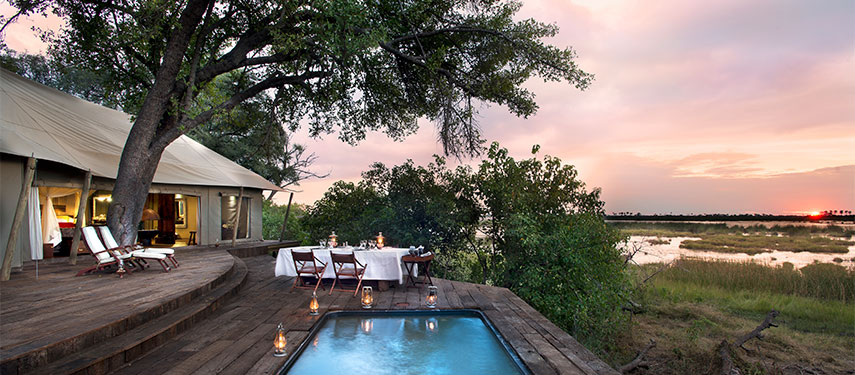 Combine a swim in the pool with sundowners at Zarafa Dhow Suites